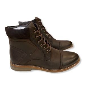 English Laundry - Brown Leather Billy Boot: Size 9